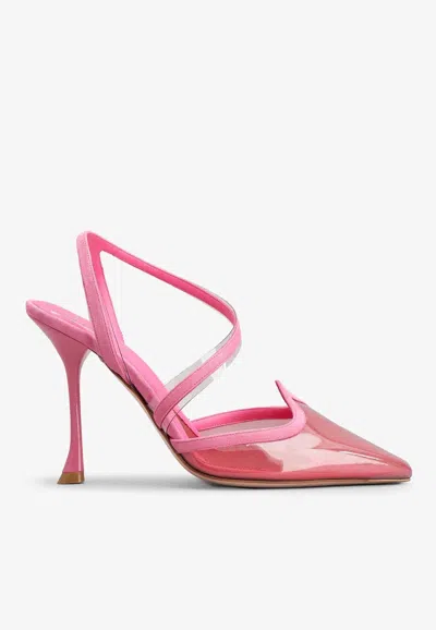 Roger Vivier I Love Vivier 100 Slingback Pumps In Pink