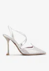 Roger Vivier 100mm Metallic-effect Pointed Pumps In Silver