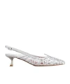 Roger Vivier I Love Vivier Multistrap Slingback Pumps In Leather In White