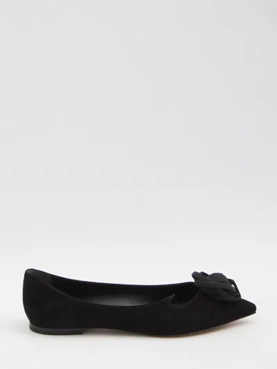ROGER VIVIER I LOVE VIVIER BALLERINAS WITH ROSE