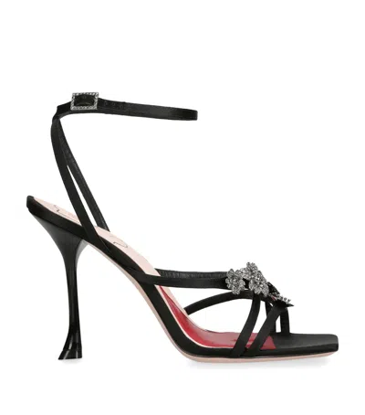 Roger Vivier I Love Vivier Flower Sandals 100 In Black
