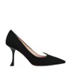 Roger Vivier I Love Vivier Heart-shaped Suede Pumps In Black