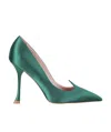 Roger Vivier Woman Pumps Green Size 8.5 Textile Fibers In Green