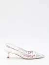 Roger Vivier I Love Vivier Multistrap Slingback Pumps In Leather In Silver