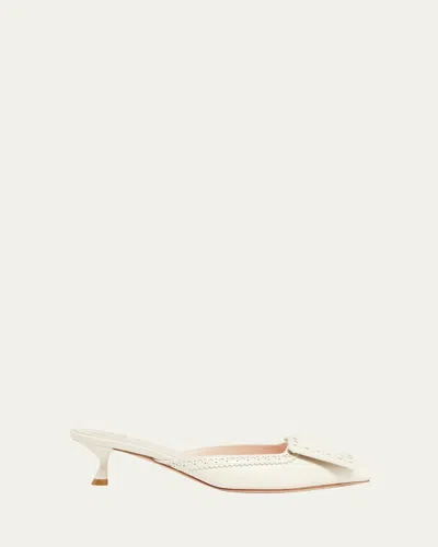 Roger Vivier I Love Vivier Perforated Leather Mule Pumps In Multi