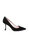 Roger Vivier I Love Vivier Heart-shaped Suede Pumps In Black