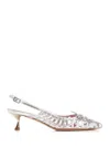 Roger Vivier I Love Vivier Multistrap Slingback In Silver