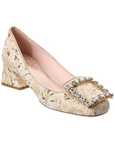 Roger Vivier Jacquard Pump In White