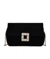 Roger Vivier Jeu De Fille Buckle Clutch Bag In Black