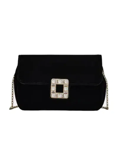 Roger Vivier Jeu De Fille Buckle Clutch Bag In Black