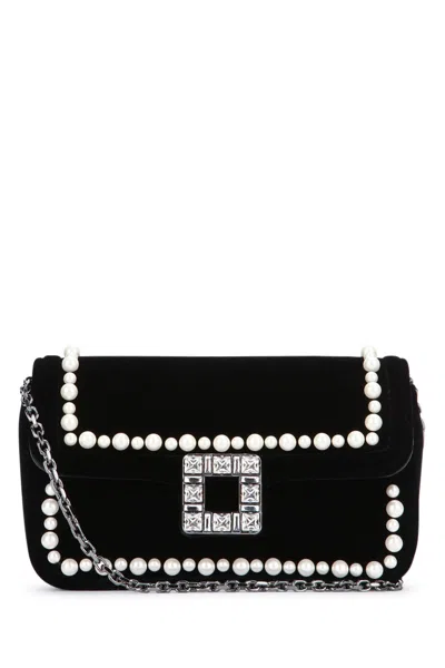 Roger Vivier Jeu De Fille Clutch Bag In Nero