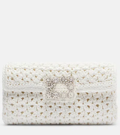Roger Vivier Jeu De Fille Embellished Crochet Clutch