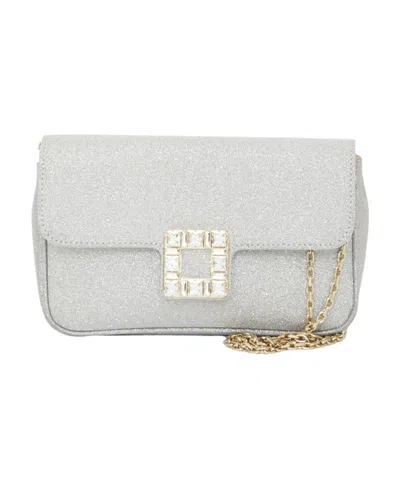 Roger Vivier Jeu De Fille Foldover Top Clutch Bag In White