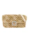 Roger Vivier Jeu De Fille Strass Mini Bag In Nude