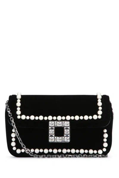 Roger Vivier Jeu De Fille Velvet Clutch