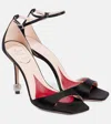 Roger Vivier Sandalen Jewel 100 Aus Satin Mit Kristallen In Schwarz