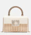Roger Vivier Jewel Efflorescence Mini Rattan Tote Bag