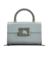 Roger Vivier Jewel Efflorescence Mini Shoulder Bag In Gray