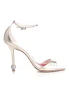 Roger Vivier Jewel Heel Sandals By In Gold