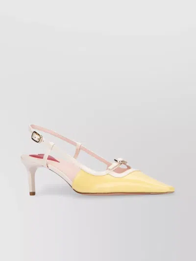 ROGER VIVIER KITTEN HEEL PATENT FINISH POINTED TOE PUMPS
