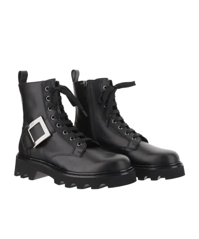 Roger Vivier Lace-up Martin Boots