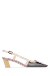 Roger Vivier Belle Vivier Covered Buckle Slingback Pumps In Patent Leather In Multicolor