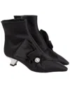 Roger Vivier Lavalliere Strass Heel Satin Bootie In Black