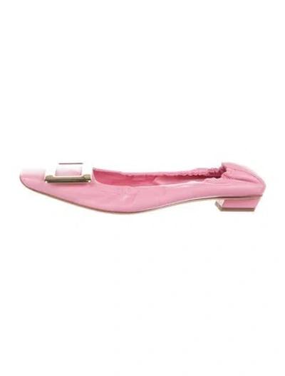 Pre-owned Roger Vivier Leather Ballet Flats In Pink