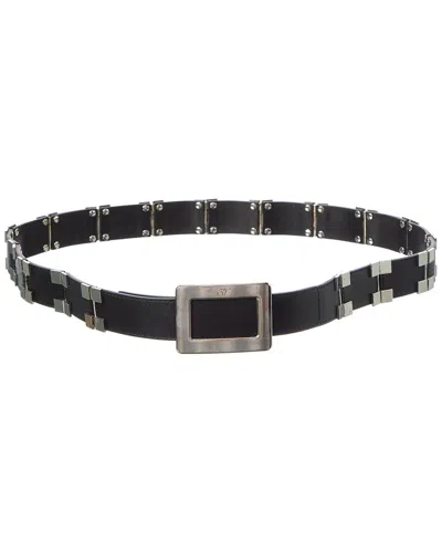 Roger Vivier Leather Belt In Black