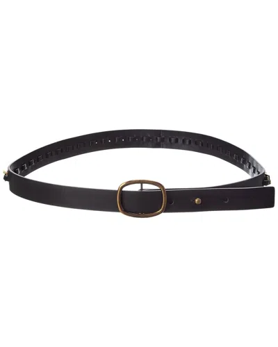 Roger Vivier Leather Belt In Black