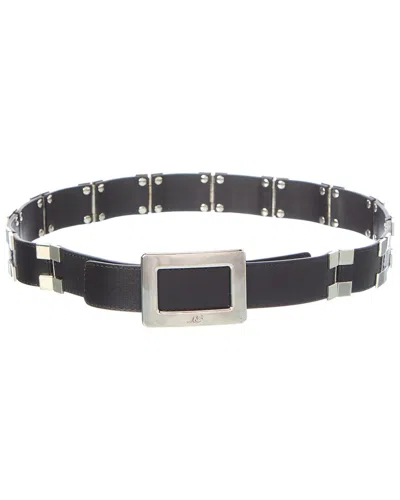 Roger Vivier Leather Belt In Black
