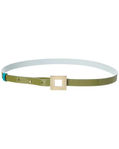 Roger Vivier Leather Belt In Green