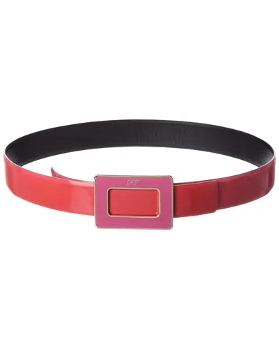Roger Vivier Leather Belt In Red
