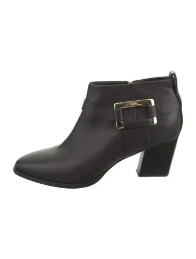 Pre-owned Roger Vivier Leather Boots In Black