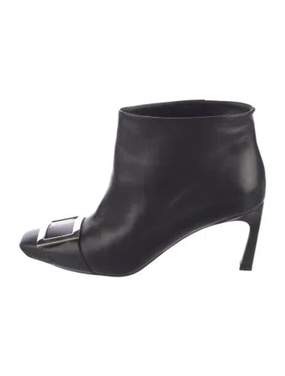 Pre-owned Roger Vivier Leather Boots In Black