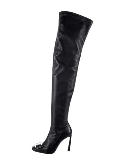 Pre-owned Roger Vivier Leather Boots In Black