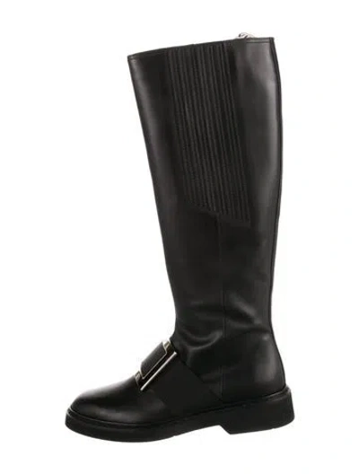 Pre-owned Roger Vivier Leather Boots In Black