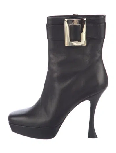 Pre-owned Roger Vivier Leather Boots In Blue