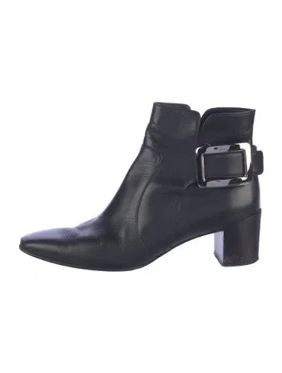 Pre-owned Roger Vivier Leather Boots In Blue