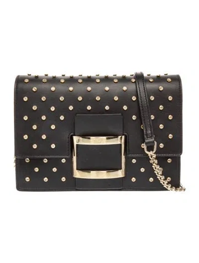 Pre-owned Roger Vivier Leather Clutch In Black