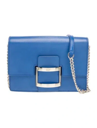 Pre-owned Roger Vivier Leather Clutch In Blue