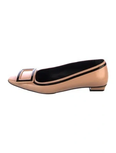 Pre-owned Roger Vivier Leather Colorblock Pattern Ballet Flats