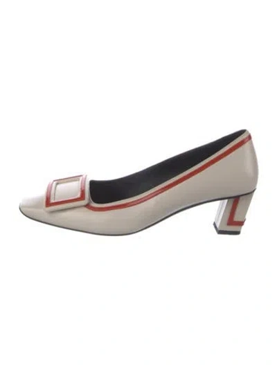 Pre-owned Roger Vivier Leather Colorblock Pattern Pumps In Multi