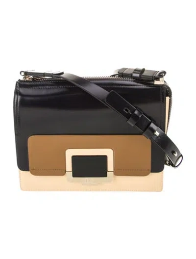 Pre-owned Roger Vivier Leather Crossbody Bag In Black