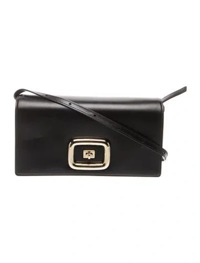 Pre-owned Roger Vivier Leather Crossbody Bag In Black