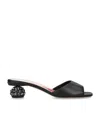 Roger Vivier 55 Crystal-embellished Leather Mules In Black