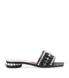 ROGER VIVIER LEATHER DISCO MULES 25