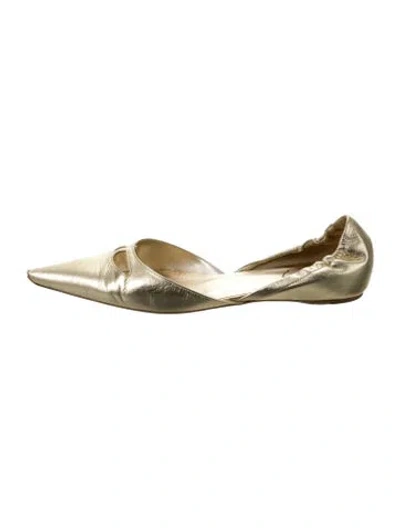 Pre-owned Roger Vivier Leather D'orsay Flats