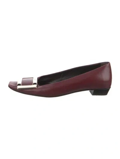 Pre-owned Roger Vivier Leather Flats In Red