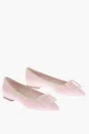 Roger Vivier Leather Gommettine Ballet Flats With Maxi Buckle In Pink